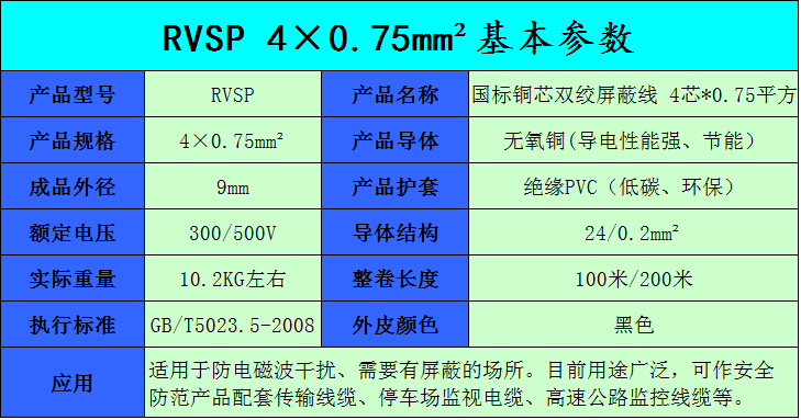 君祥RVSP4*0.75双绞屏蔽线信号线